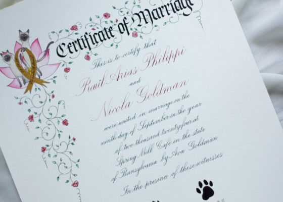 Calligraphy Wedding Certificate