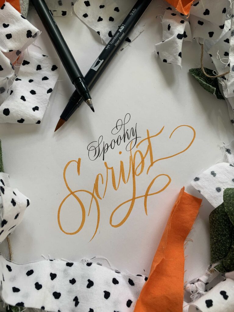 Spooky Script Brush Calligraphy